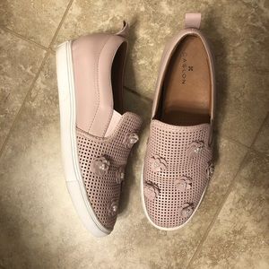 Blush slip on sneakers